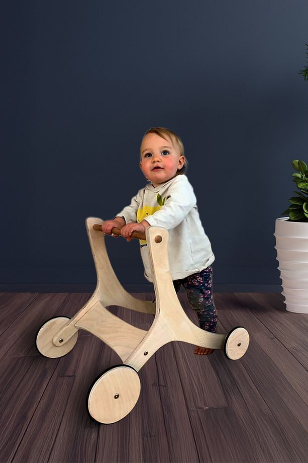 Bebek Yürüteci Çok Amaçlı Ahşap Modüler 4’ü 1 Arada - 1