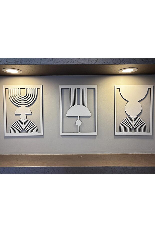 BEYAZ BOHEM TABLO AHŞAP - 2