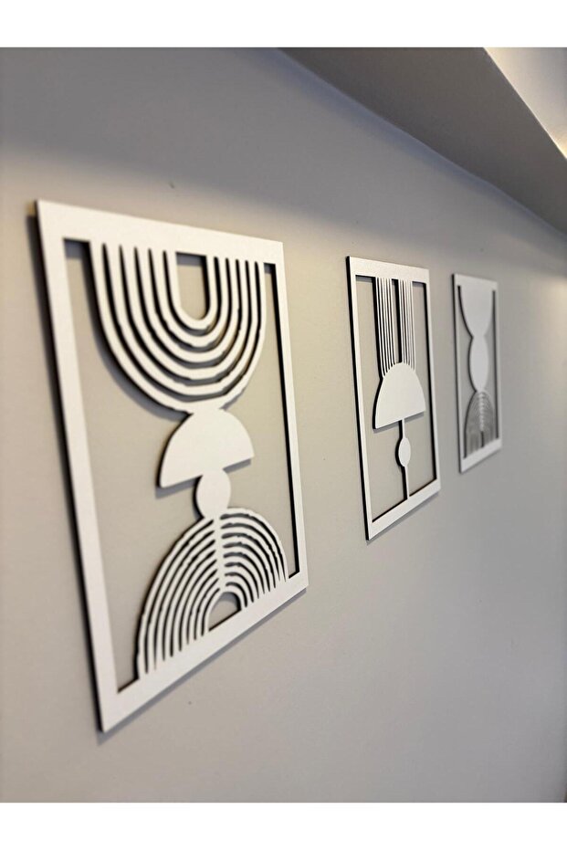 BEYAZ BOHEM TABLO AHŞAP - 3