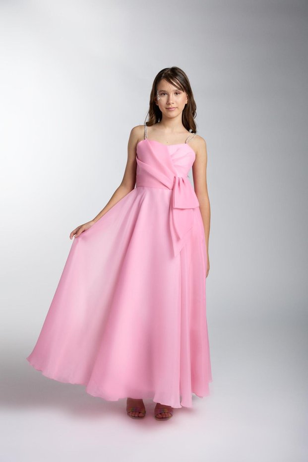 Girls/Teenager New Fashion Shiny Fabric Full Mold Evening Dress 5510
