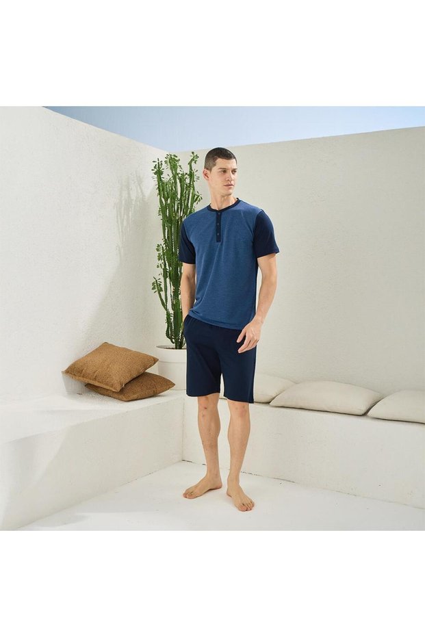 2007 Men's Midi Collar Shorts Suit