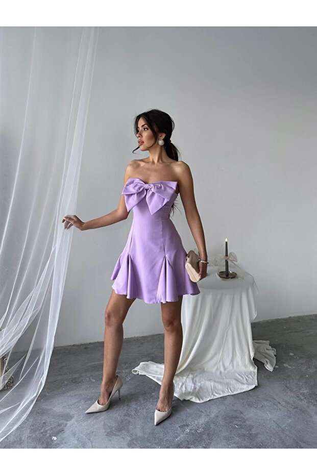 Міні-сукня з бантом - 1