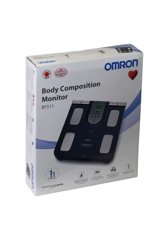 HBF-511B-E body composition scale, 150kg, 4 users, 6 functions, Navy blue