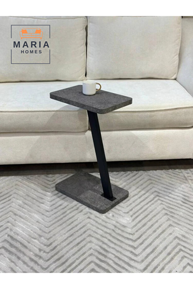 طاولة جانبية عصرية على شكل حرف Z أنيقة وعملية مثالية للمنزل والمكتب 25 × 40 × 60 سم