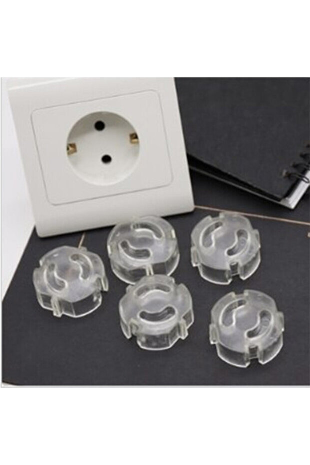 واقي مقبس كهربائي شفاف (6 قطع) - 1