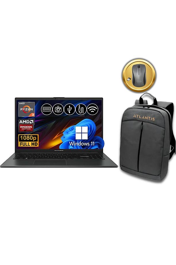 VivoBook Go 15 R3-7320U 8GB 1TB M.2 SSD E1504FA-NJ097 ATL38 15.6" W11Pro Notebook +Mouse&çanta - 1