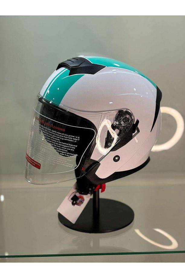 Jk-526 Güneş Gözlüklü Yarım Kask Lightgreen - 2