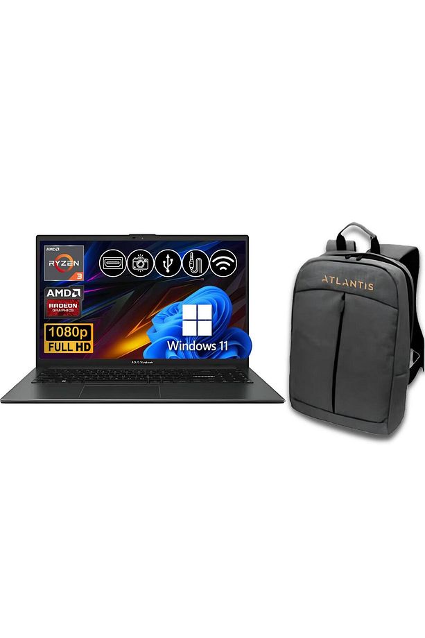 VivoBook Go 15 R3-7320U 8GB 512GB M.2 SSD E1504FA-NJ097 ATL17 15.6" W11Pro Notebook +çanta - 1