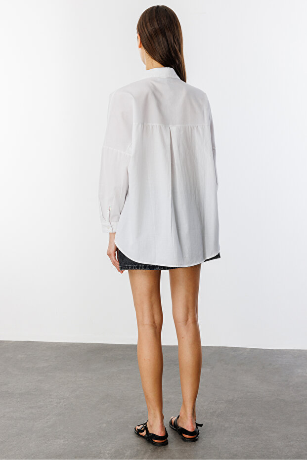 Oversize Basic Kadın Gömlek KADIN-BASIC-GÖMLEK - 3
