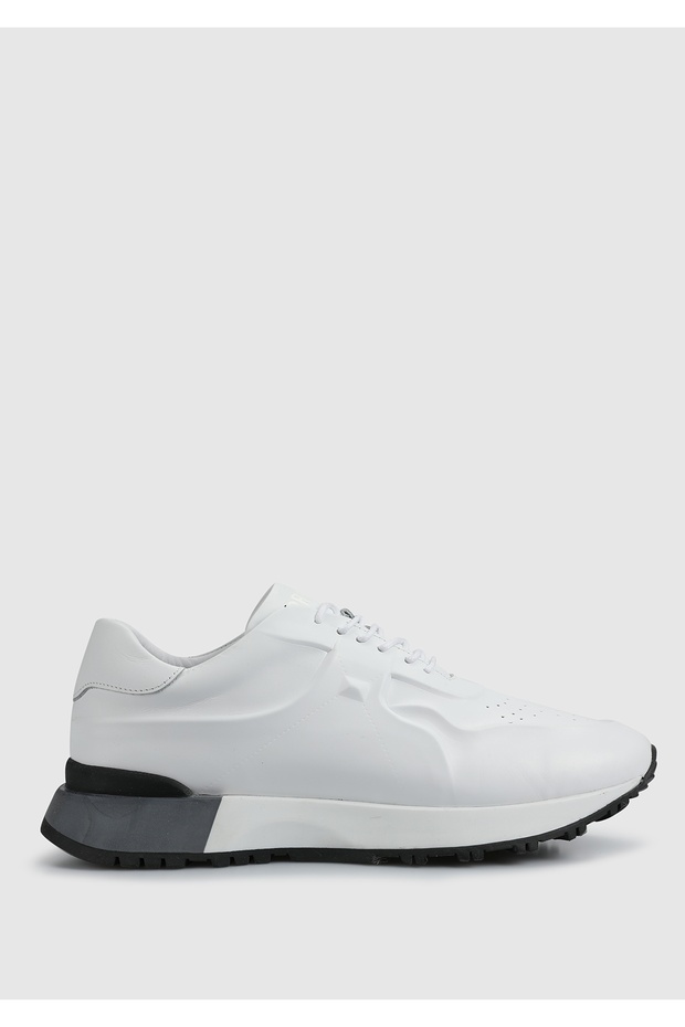 Beyaz Deri Erkek Sneaker