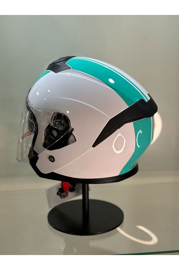 Jk-526 Güneş Gözlüklü Yarım Kask Lightgreen - 4