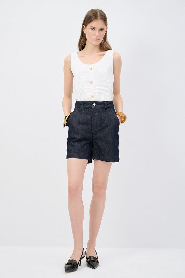 Cepli Denim Şort - 3