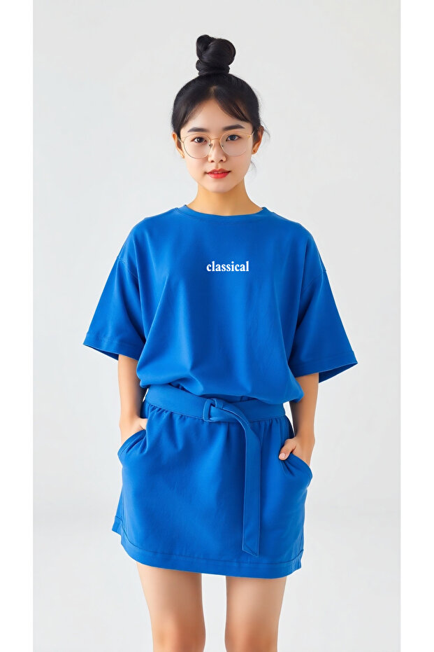 تيشيرت كلاسيكي مطبوع مقاس كبير - 1