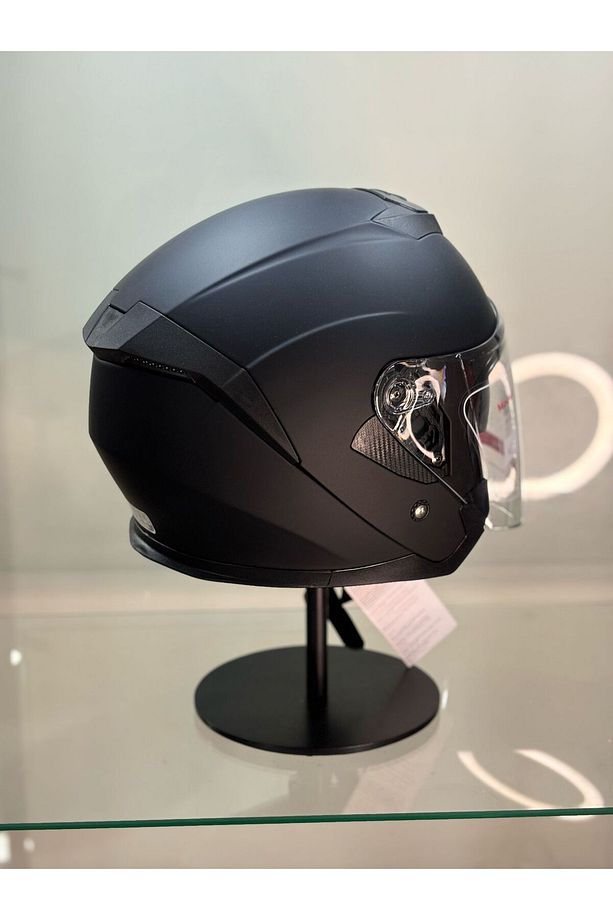Jk-526 Güneş Gözlüklü Yarım Kask Matt Black - 6
