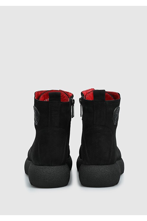 Siyah Deri Kadın Bot - 4