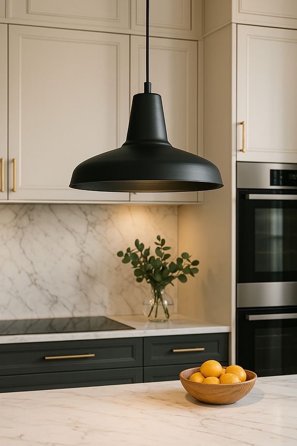 Luma Model Sarkıt Modern Siyah Metal Avize Mutfak Salon Koridor Antre Bar Avizesi - 1