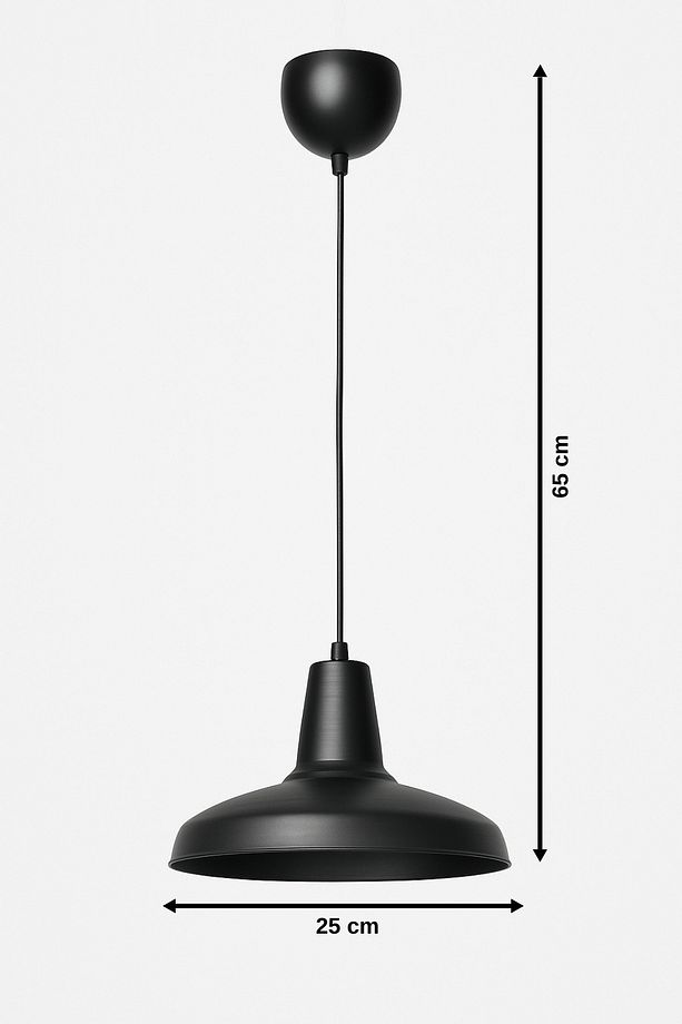 Luma Model Sarkıt Modern Siyah Metal Avize Mutfak Salon Koridor Antre Bar Avizesi - 3