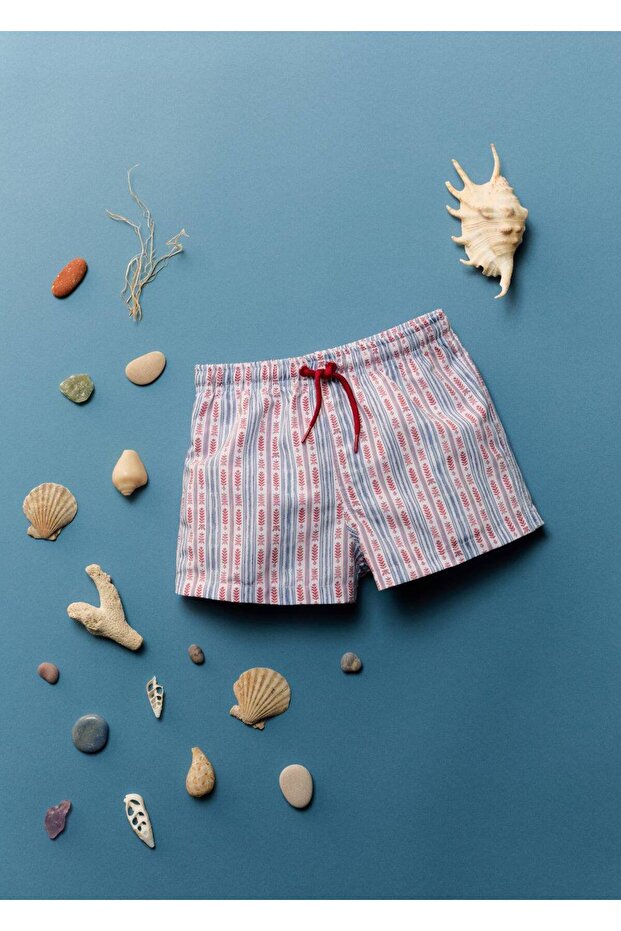 Desenli şort mayo - 3