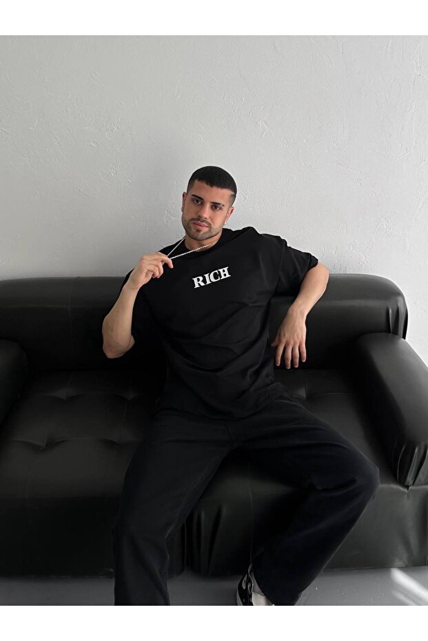 Rich Dijital Baskı Oversize Tshirt - 2