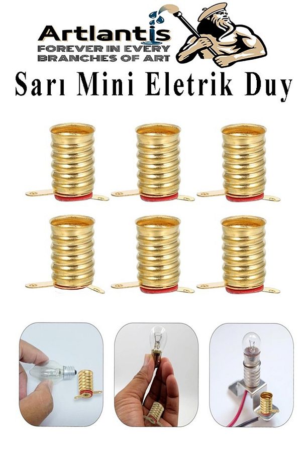 Seri ve Paralel Basit Elektrik Devresi 1 Paket Deney Seti Sarı Mini Duy 5 Adet Mini Ampul 10 Adet An - 4