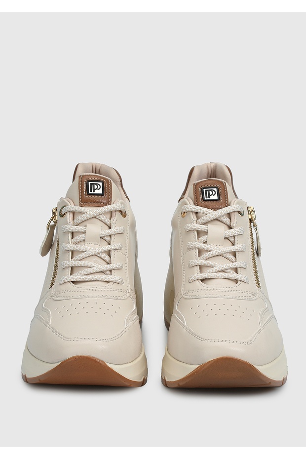 Ekru Kadın Sneaker - 3