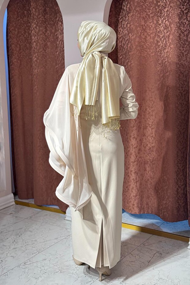 WHİTE CORNER Abiye 3151 Bej - 4