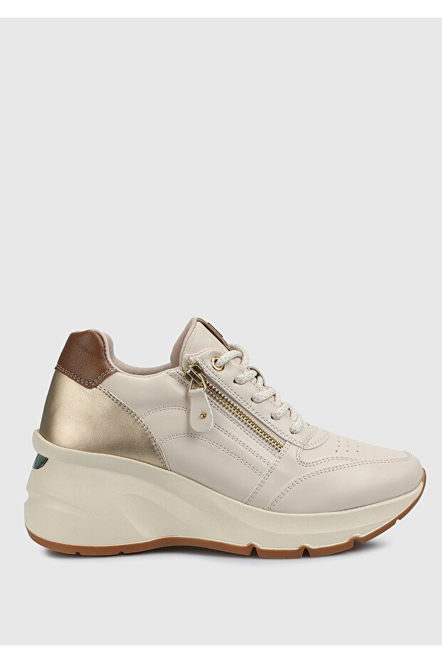 Ekru Kadın Sneaker - 1