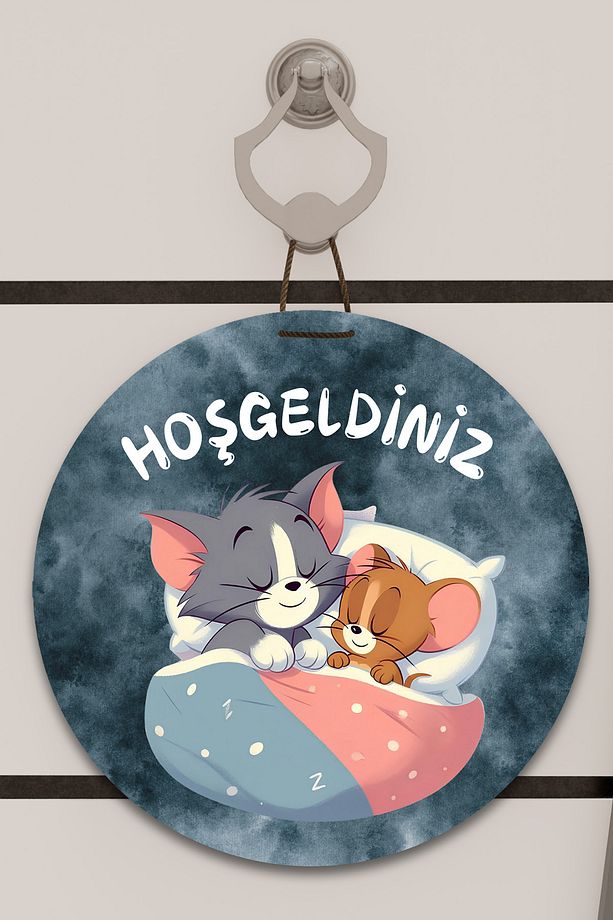 Dijital Baskı Desenli Ahşap Çocuk Odası, Bebek Odası, Kapı süsü, Duvar Süsü - 1