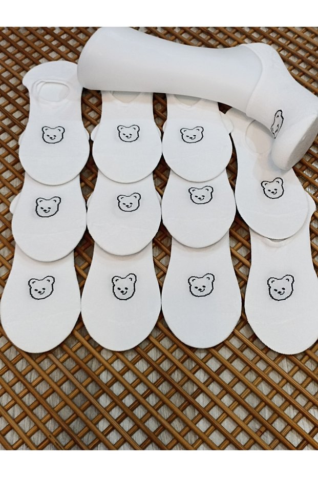 Seamless Toe Women's 12 Pairs of Teddy Bear Ballerinas