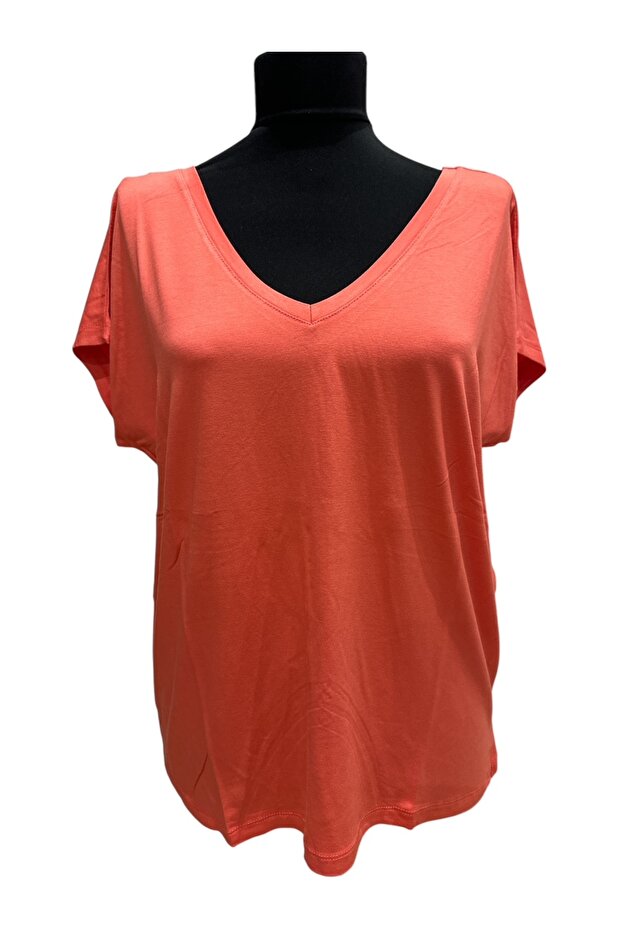 Front Back V-Neck Modal T-Shirt