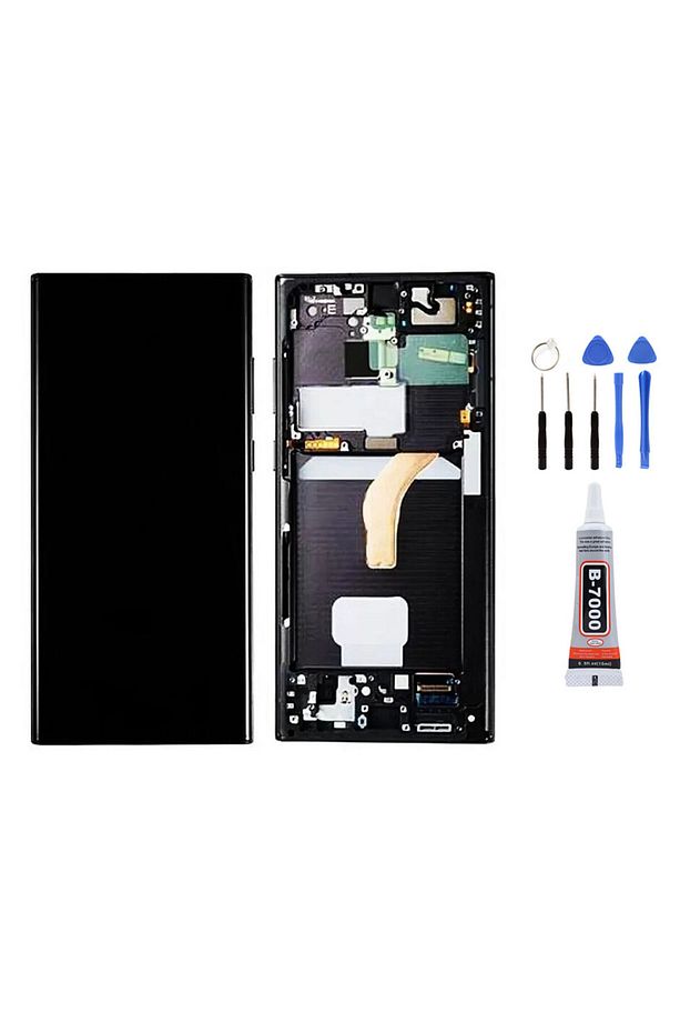 Samsung S23 ULTRA S918B Çıtalı Uyumlu Ekran Lcd Dokunmatik Tamir Seti Hediyeli - 1