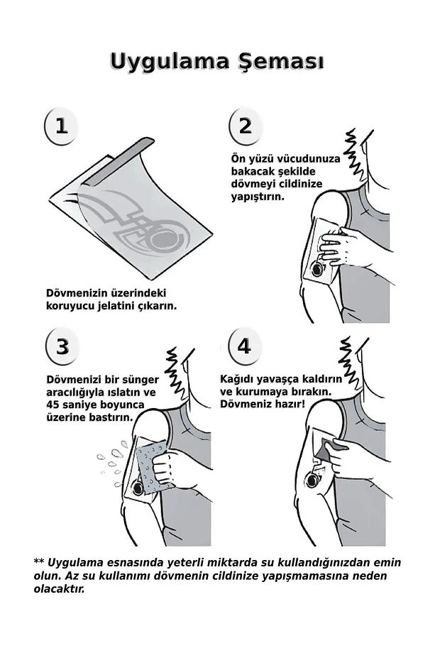 Gerçek Dövme Görünümlü Saat Ve Aslan Geçici Dövme 3 Boyutlu Dövme - 3