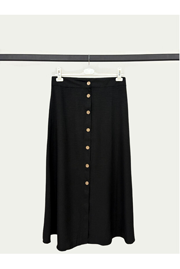 موديل تنورة كتان بأزرار - 3