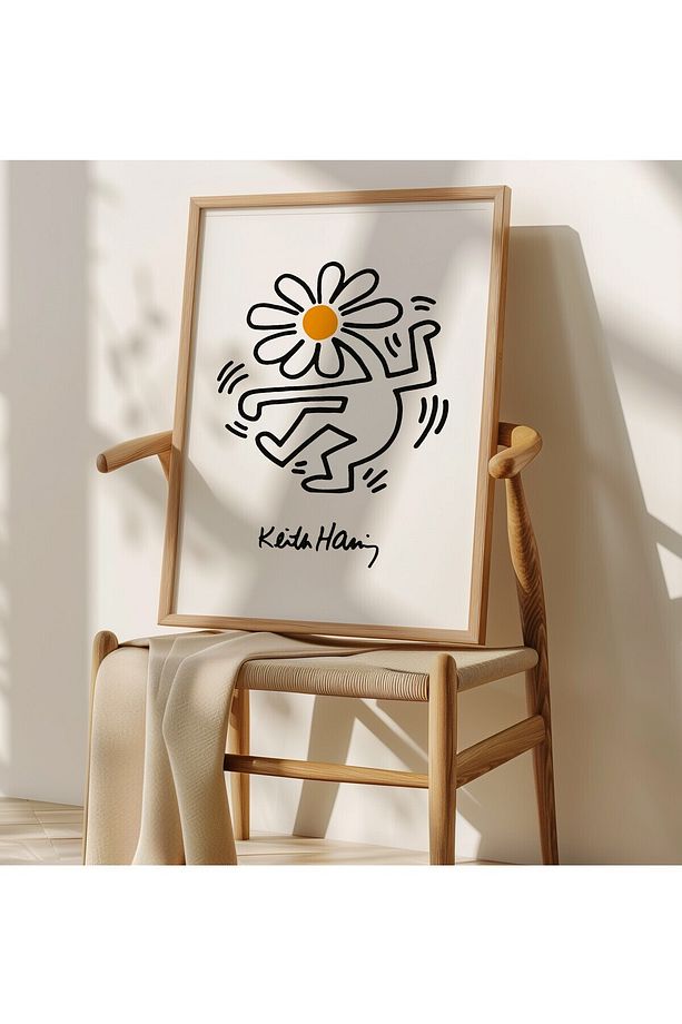 3'lü Keith Haring Tablo seti, Duvar Dekoru, Genç ve Çocuk Odası Dekoru, Çerçevesiz Poster - 6