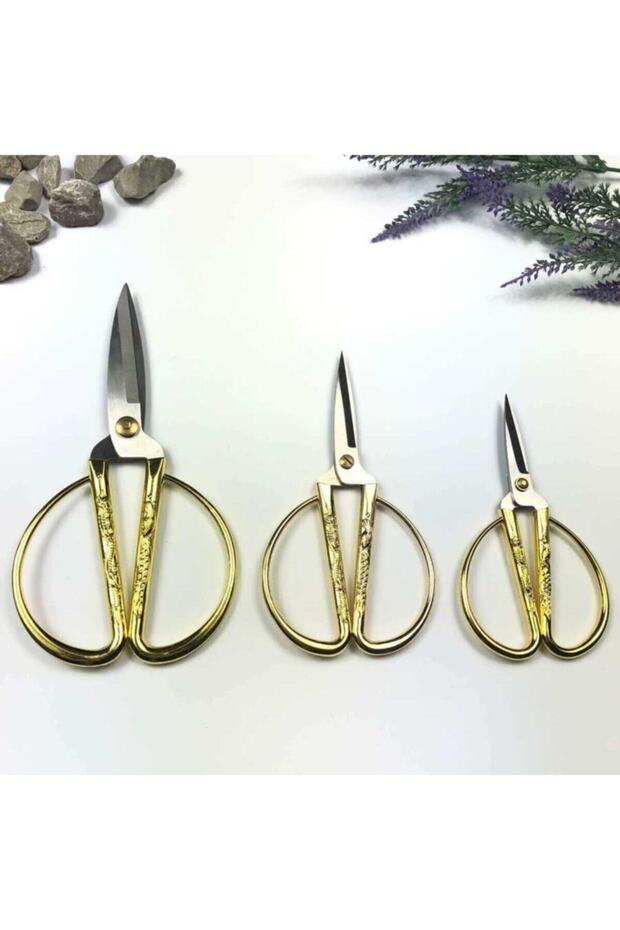 Gold Heart Patterned Wide Handle Scissors Imported Small Luxury Scissors Models Promise Engagement Ribbon Scissors – Mak - 4