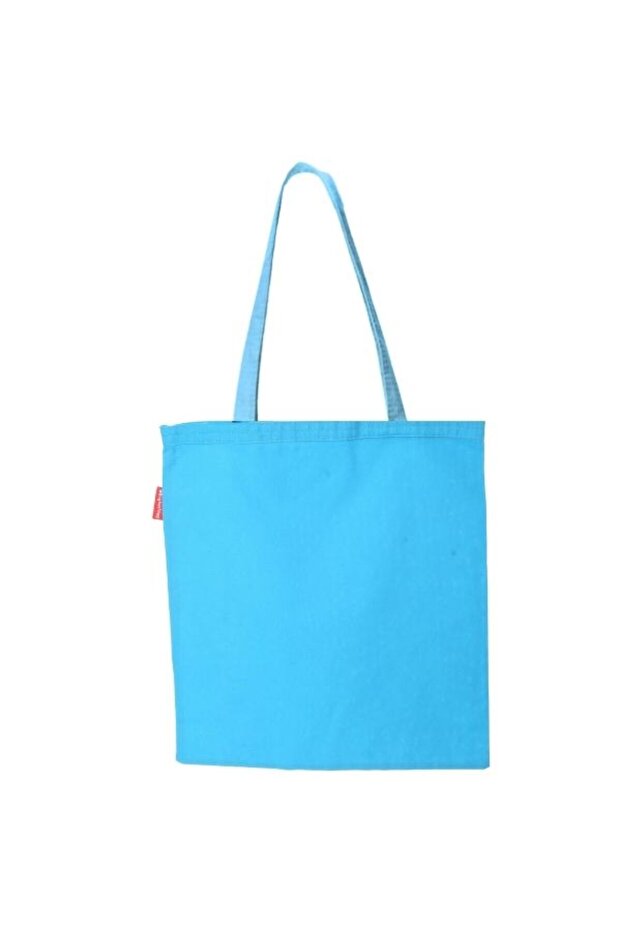 Baskısız Turkuaz Bez Çanta - 5