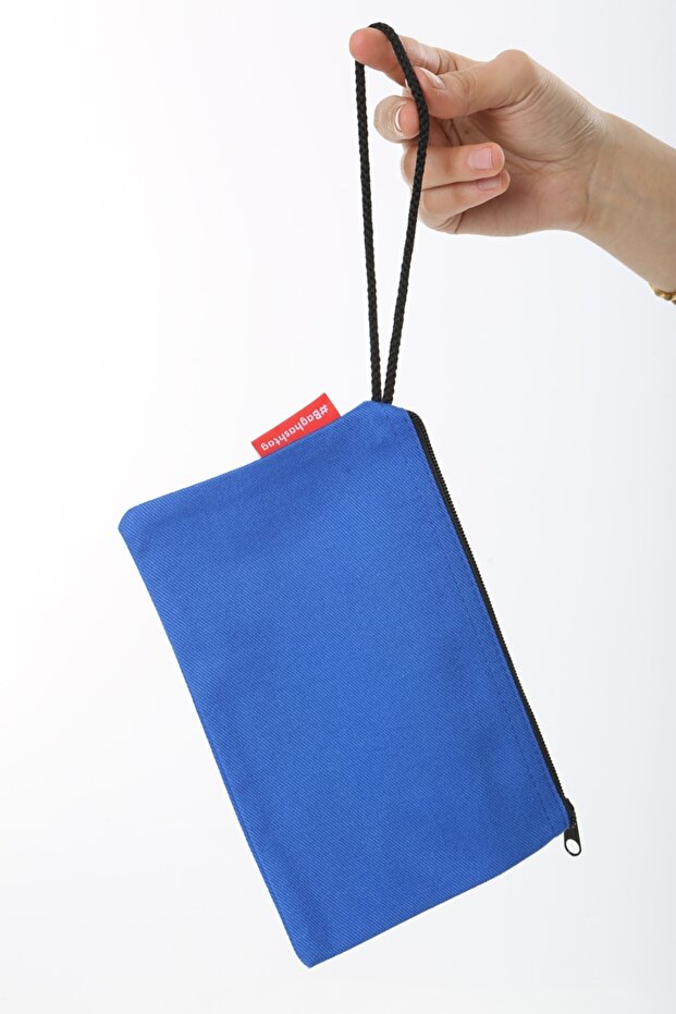 Mavi Clutch Bez Çanta - 4