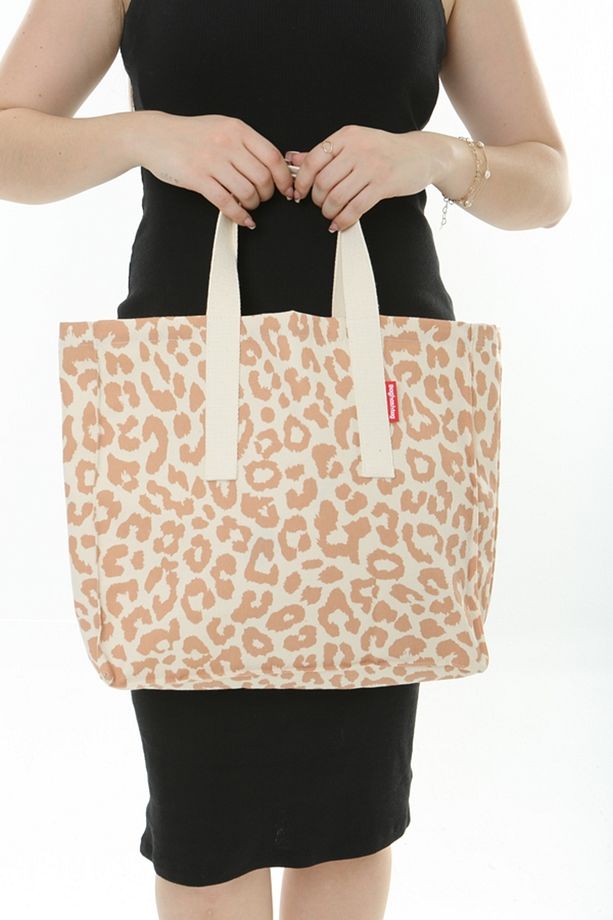 Soft Leopar Baskılı Bez Çanta - 6