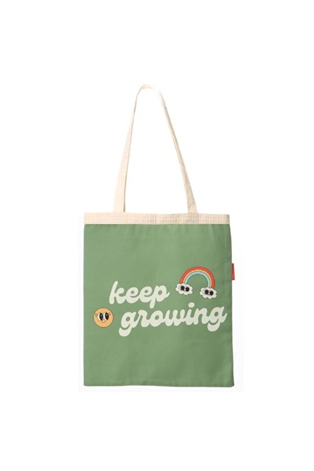 Keep Growing Baskılı Bez Çanta - 6