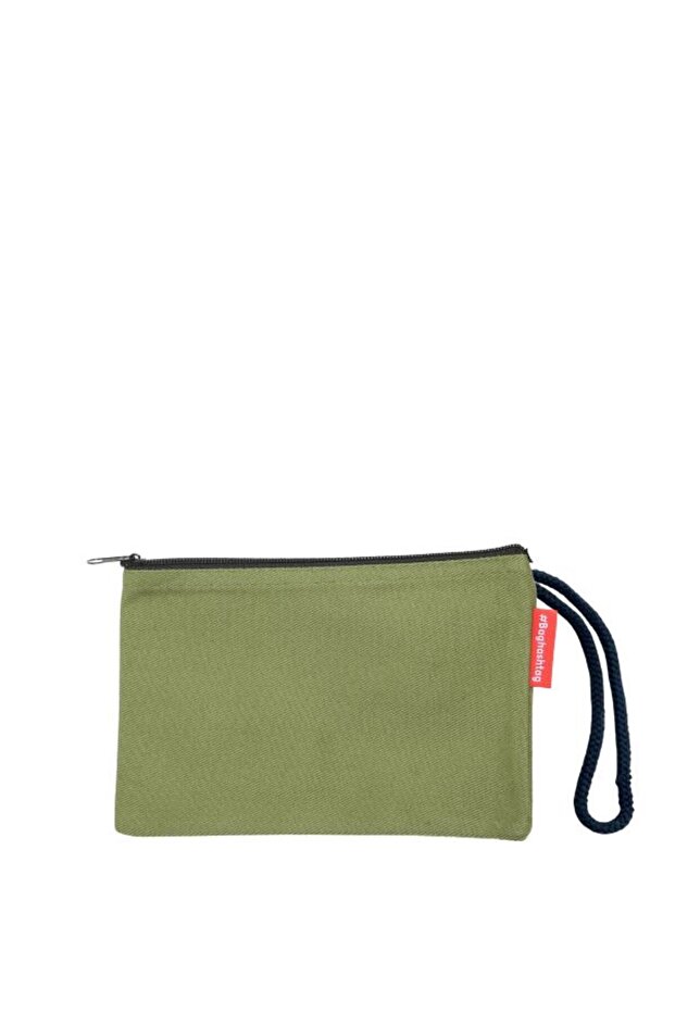 Yeşil Clutch Bez Çanta - 7