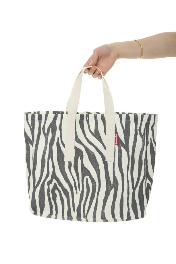 Zebra Baskılı Gabardin Bez Çanta - 4