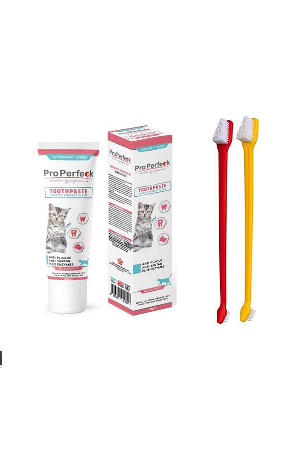 Anti Tartar Kedi Diş Macunu Jel 100 Gr + 2 Adet Diş Fırçası - 3