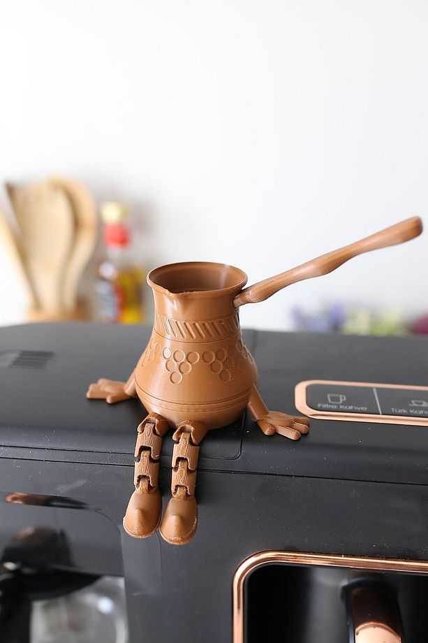 6'lı Ayaklı Kahve Seti - Moka Pot - Kahve Tanesi - Çaydanlık - Cezve - Kahve Bardağı - Bardak - 3