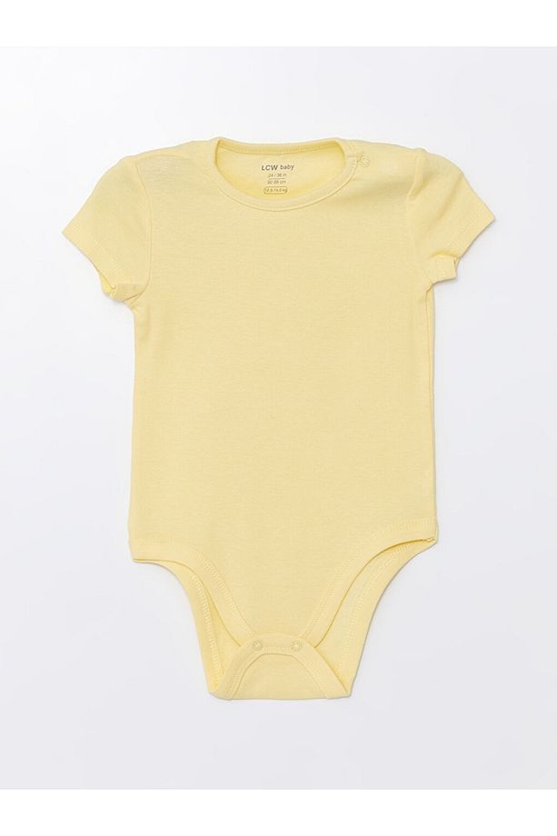 LCW Bisiklet Yaka Kısa Kollu Baskılı Erkek Bebek Çıtçıtlı Body 3'lü - 3