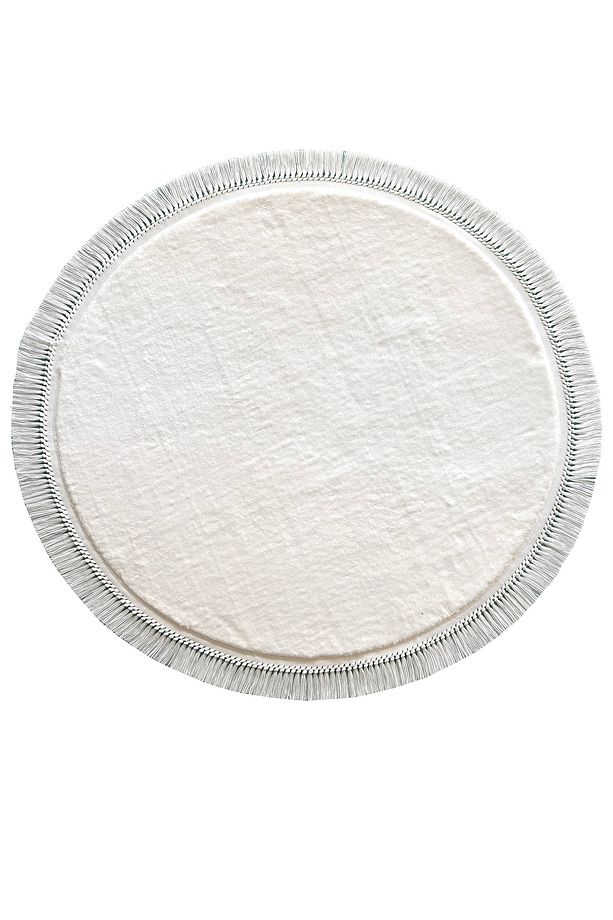 Püsküllü Yıkanabilir Yumuşak Peluş Yuvarlak Çocuk Odası Oturma Odası Salon Halısı - 2