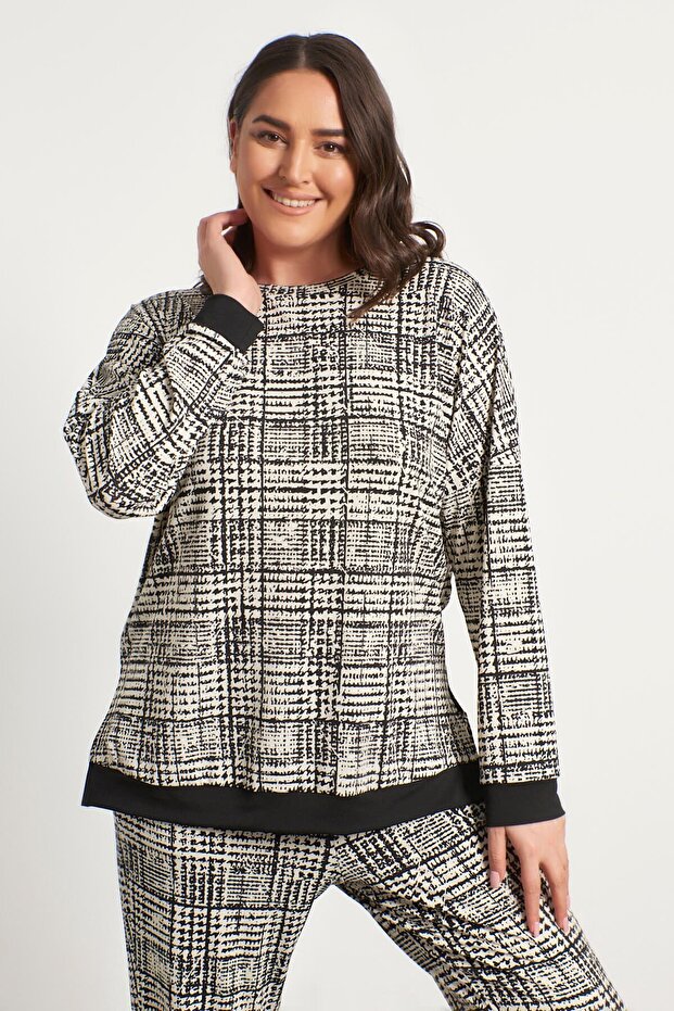 Bisiklet Yaka Sweatshirt - 1