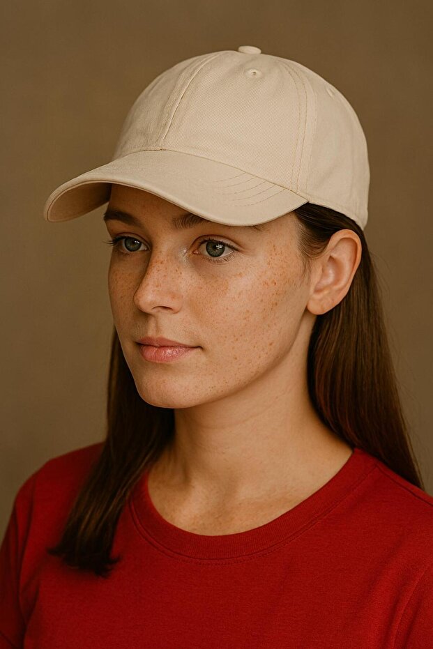 قبعة بيسبول بخط أساسي قابل للتعديل للجنسين مع شريط فيلكرو على الظهر - 1