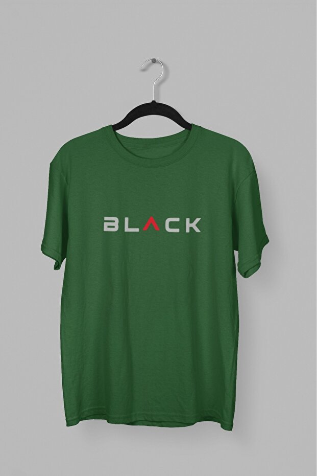 Men/Women Black Transfer Printed Round Neck Short Sleeve Tee