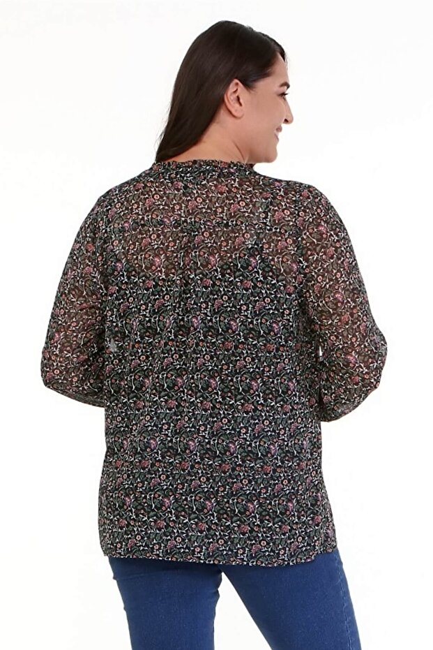 قميص شيفون منقوش - 5