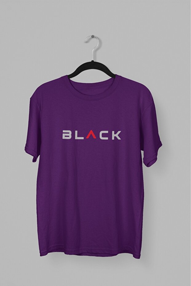 Men/Women Black Transfer Printed Round Neck Short Sleeve Tee